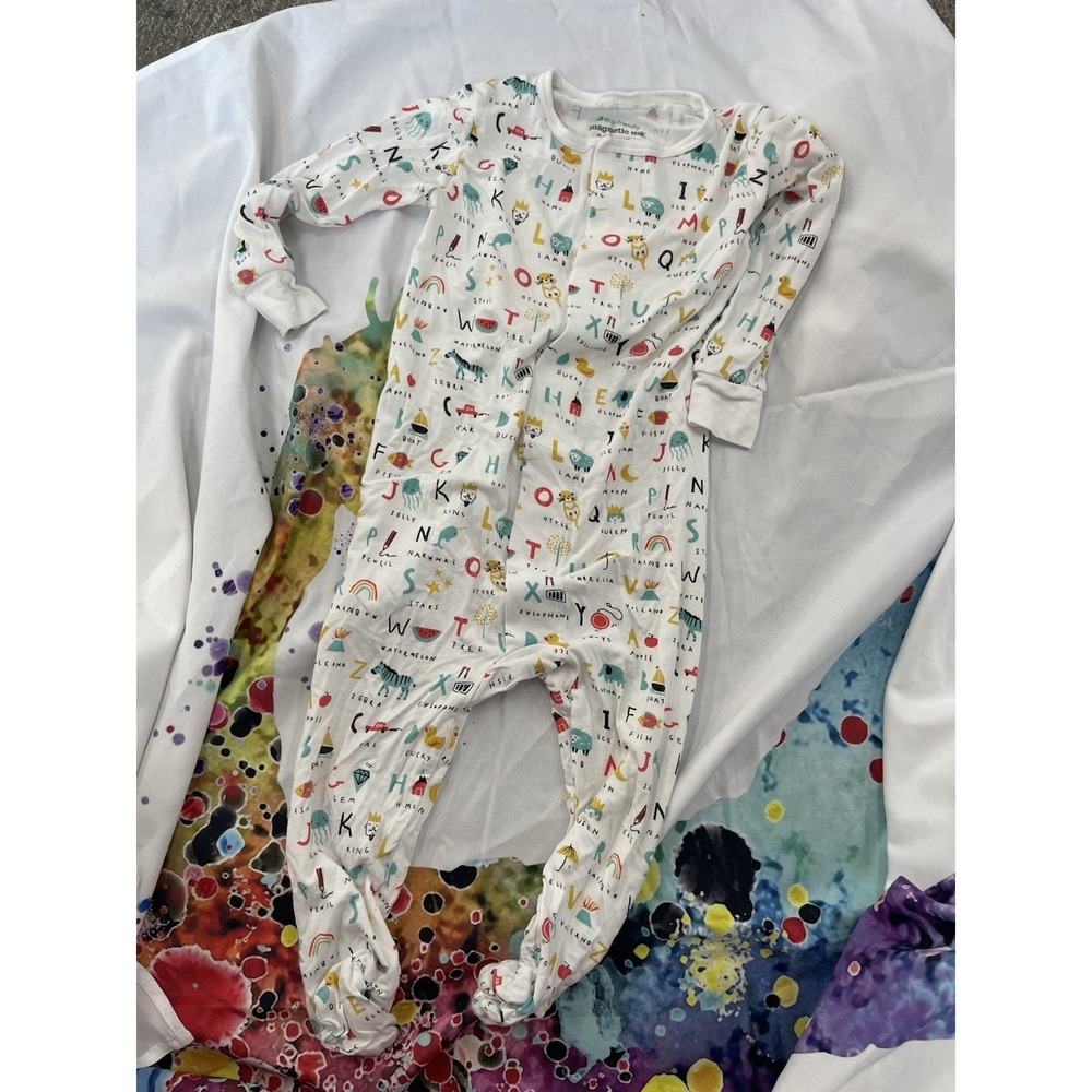 Magnetic Me Modal Footie, size 9-12 mo, ABC Love H61